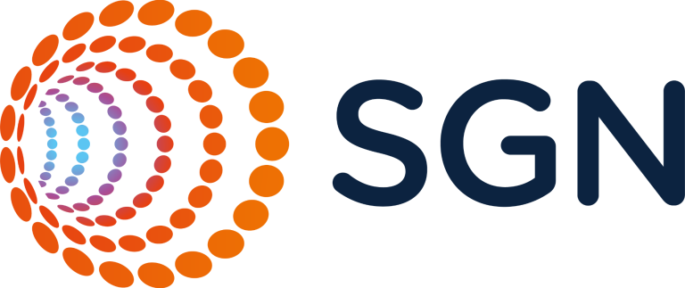 SGN logo featuring concentric circles in gradient colours and bold text.